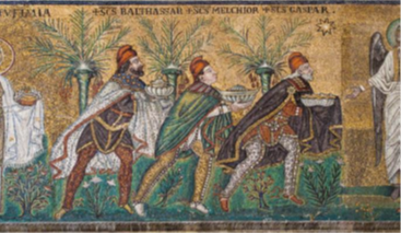 6th century mosaic of the Magi